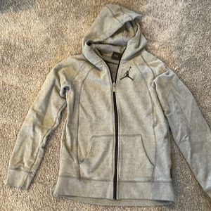 Boys Gray Jordan Zip-up Hoodie